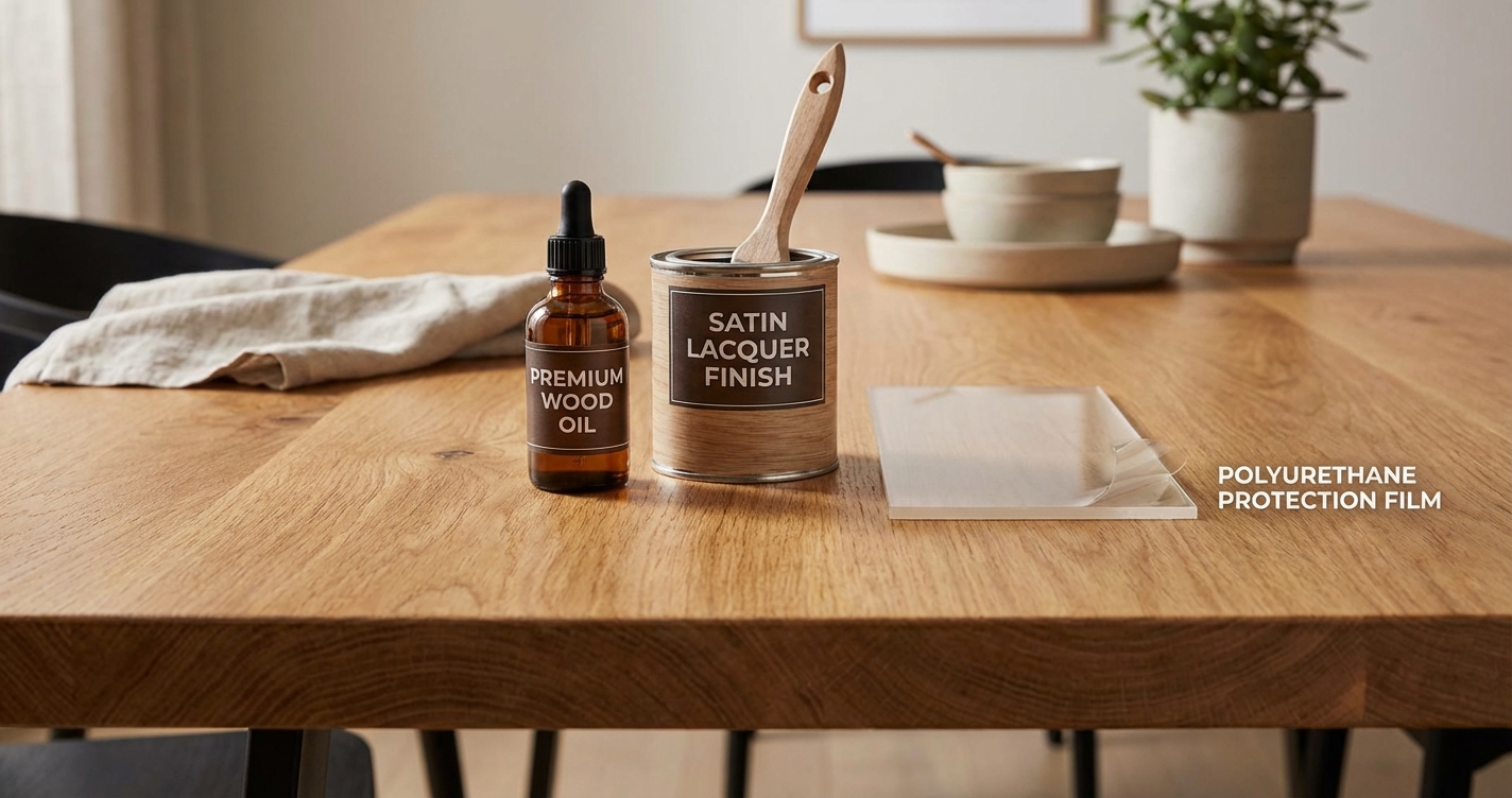 Чем покрыть деревянный стол: масло, лак или полиуретановая плёнка