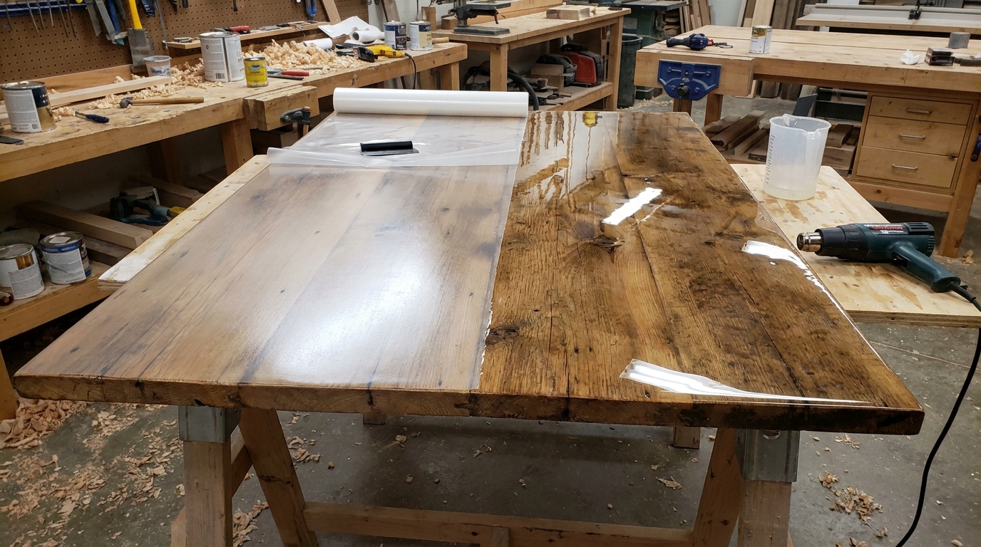 Полиуретановая плёнка vs эпоксидное покрытие для столов