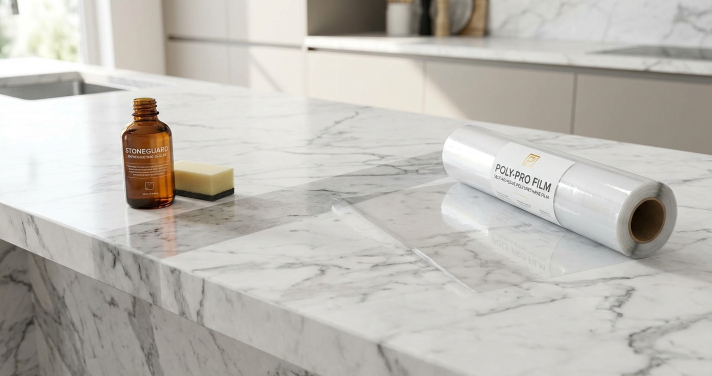 Пропитка или плёнка для мрамора: что реально защищает столешницу