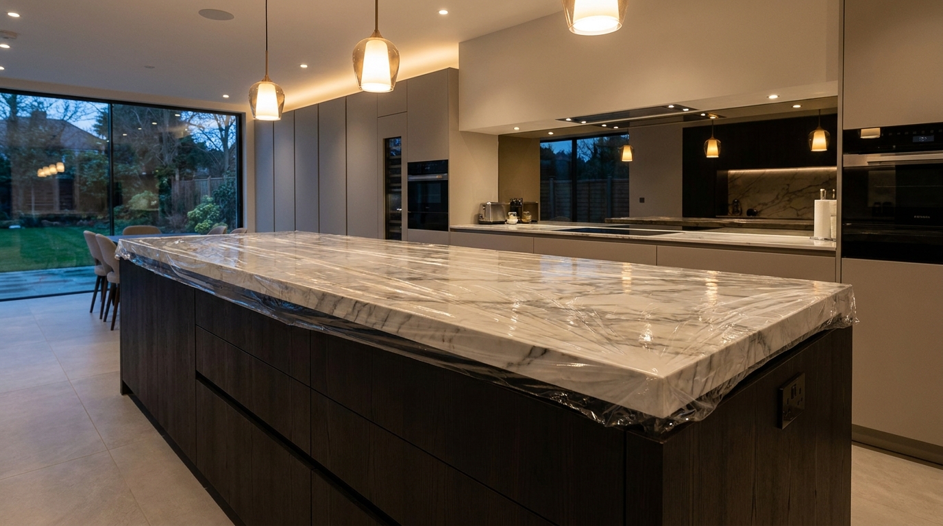 Как защитить кухонный остров из камня