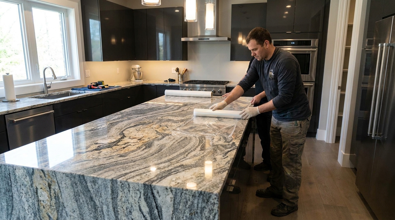 Защита столешницы из натурального гранита